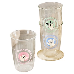 可爱小狗玻璃杯子线条简约ins风咖啡果酒冷饮果汁气泡水杯高颜值