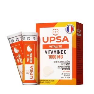 法国UPSA维生素c泡腾片vc进口美白口服官方流免感疫正品原装进口