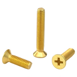 金色304不锈钢十字沉头机丝平头螺丝开关面板加长螺丝M2M3M4M5M6