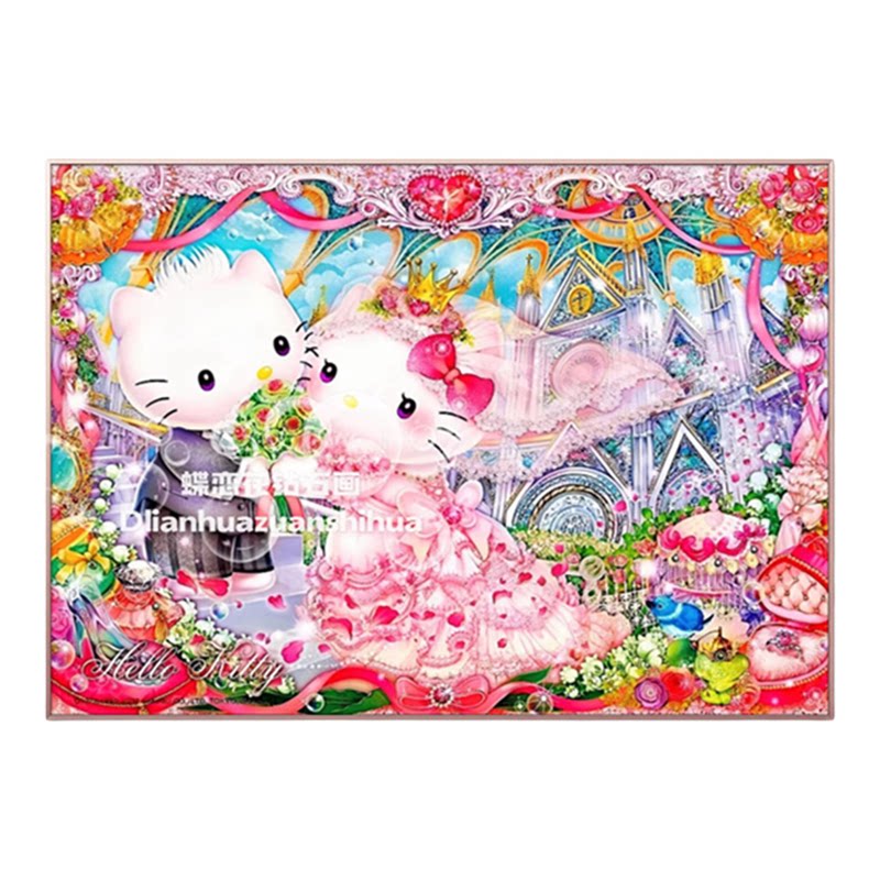 凯蒂猫蒂世纪婚礼满钻贴方钻石画
