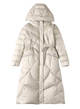 高端品牌羽绒服女加厚连帽中长款
