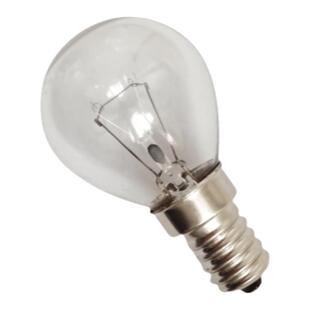 磨砂球形暖黄光灯泡E14螺口110V120V220V230V25W40W仪器灯床头灯