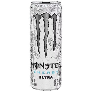 可口可乐魔爪MonsterUltra无糖白爪维生素能量风味饮料330ml*24罐