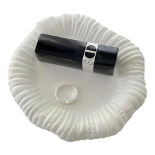 ins风磨砂陶瓷珠宝首饰展示置物托盘梳妆台高级玄关钥匙收纳摆件