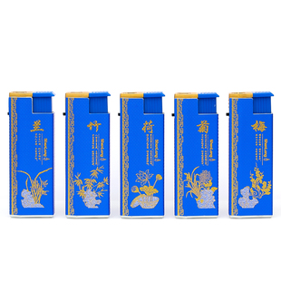 申龙打火机梅兰竹菊荷1916金属直冲防风机原厂包装仓库直发