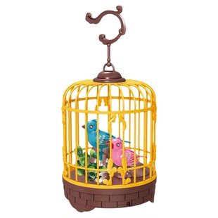 小鸟玩具鹦鹉解闷会说话唱歌鸟叫学舌电动声控感应小孩宝宝小鸟笼