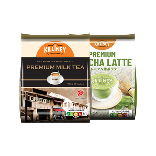 新加坡进口killiney吉利尼特浓奶茶抹茶拿铁冲饮姜丝速溶冲泡15袋