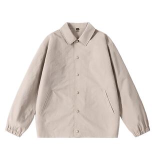 班尼路卡其色外套男款春季2026新款公务员通勤翻领夹克休闲上衣A