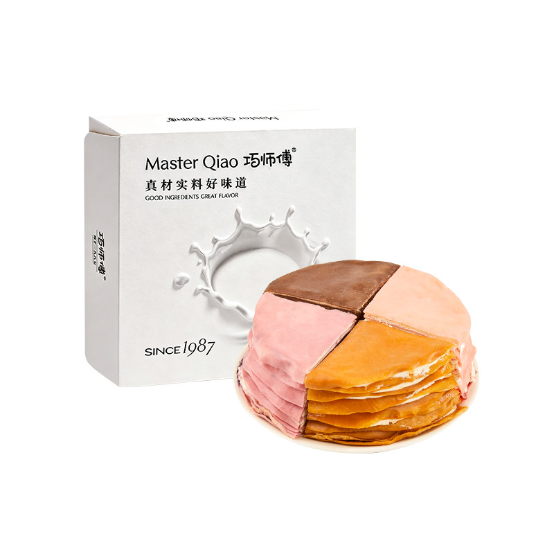 巧师傅四拼千层蛋糕榛子巧克力蓝千层/慕斯蛋糕