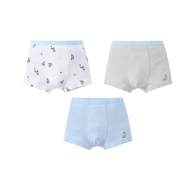 【7A级抗菌】安奈儿童装男童内裤平角裤三件装秋新款JB537227