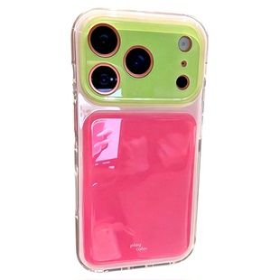 韩系夏日多巴胺果冻拼色适用iPhone17promax手机壳苹果16新款15Pro女款16pm简约个性17高级感全包Pro保护套