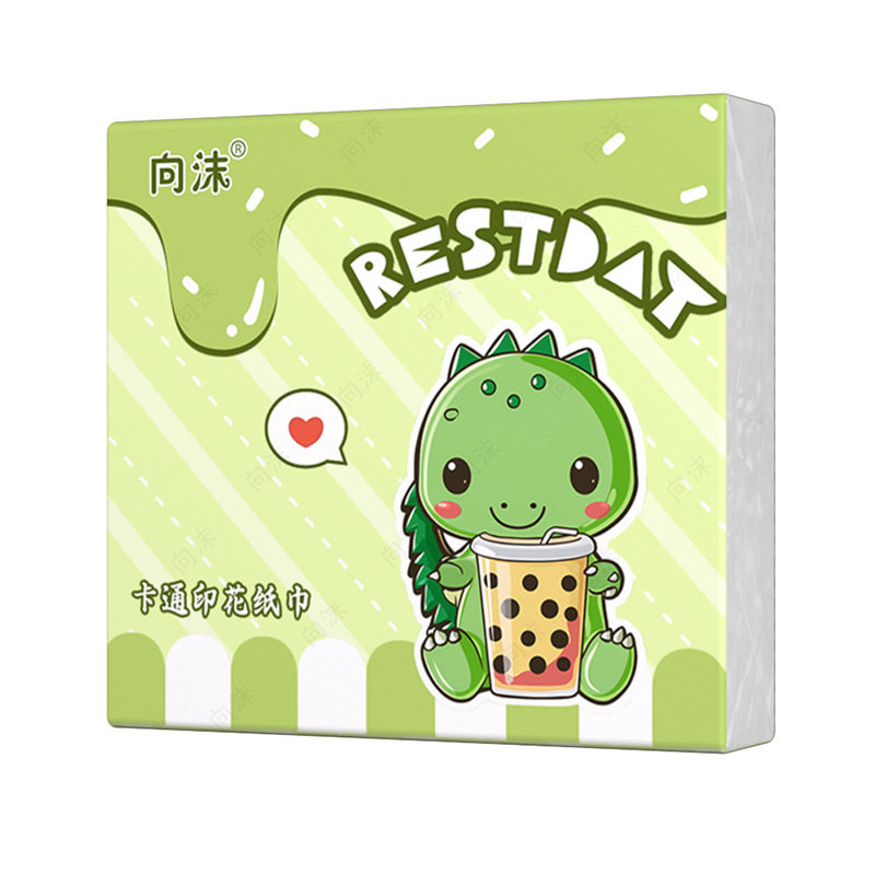向沫小包抽纸巾随身手帕纸便携面巾纸彩色印花可爱卡通餐巾纸积分