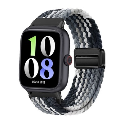 适用VIVOwatchGT2手表编织表带iQOOwatchGT1磁吸扣尼龙透气腕带VIVO智能运动替换带男女新款秋冬金属快拆卡扣