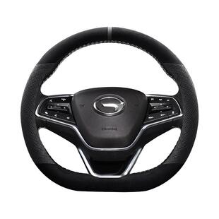 适用传祺GS4 PLUS/M6 M8影豹 影酷GS5 GS3 GA4翻毛皮方向盘套四季