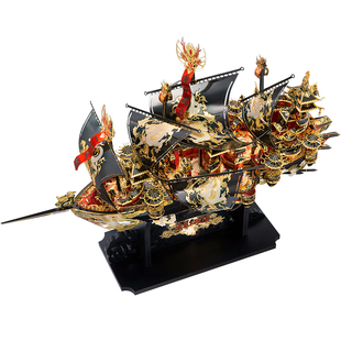 拼酷飞翔的荷兰人黑珍珠号船舶模型拼装3D立体金属拼图手工diy