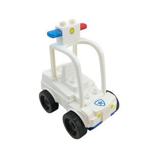 邦宝益智拼装积木散件大颗粒车轮底盘飞机警车一只装1-2-6周岁