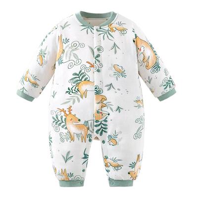 贝肽斯婴儿夹棉连体衣恒温保暖