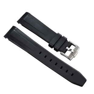 适配Rubber B劳力士橡胶手表带黑蓝绿水鬼126610/126613硅胶表带