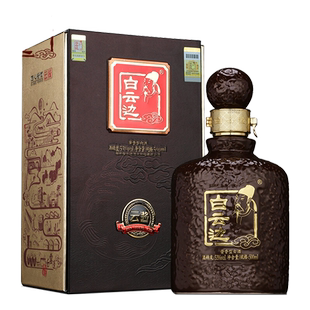 白云边云酱酒黑酱 纯粮食固态发酵 酱香型白酒 53度 单瓶装 500ml