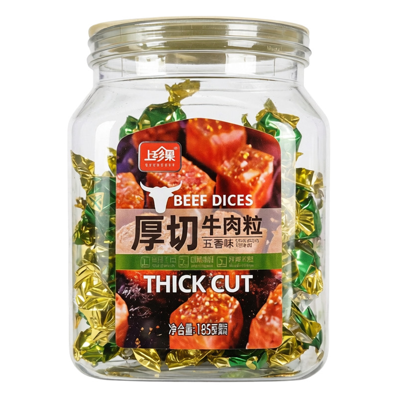 上珍果厚切牛肉粒五香味