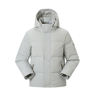 LAFUMA乐飞叶户外秋冬男士防泼水防风保暖羽绒服鹅绒可拆卸帽外套