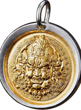 手工錾刻黄财神纯银刻字