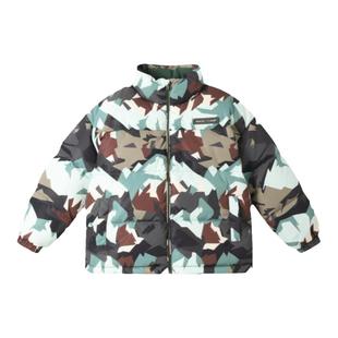 【三防蓄热】安奈儿童装男童短款羽绒服2024冬新款迷彩保暖拼接色