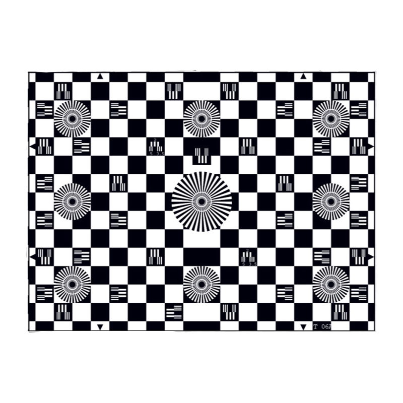 棋盘分辨率测试图卡镜头后焦距几何形状畸变光栅一致性测试chart