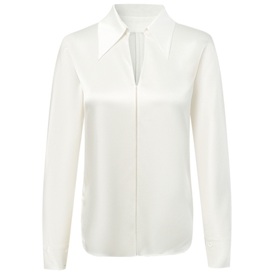 COMMEMOI吕燕V领衬衫三醋酸上衣