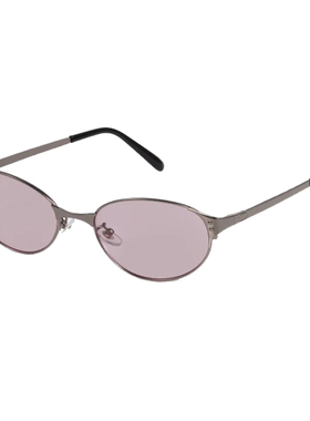 紫色复古金属猫眼墨镜女Y2K千禧