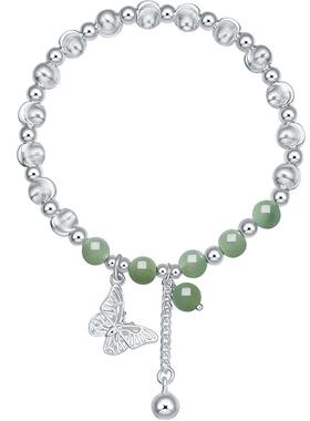 周六福S925银蝴蝶结手串女