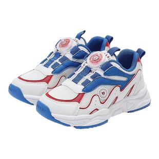 泰兰尼斯儿童鞋春秋新款男童旋钮运动鞋女宝宝室内外防滑鞋子