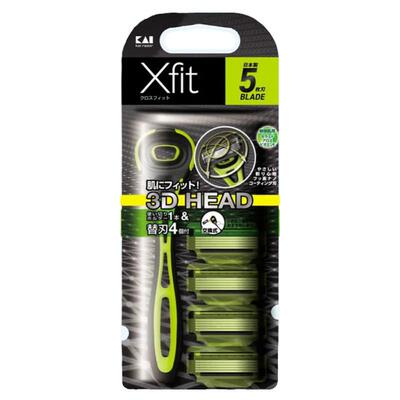 kai/贝印刮胡刀旋转刀头手动水洗