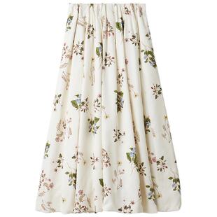 Mila Owen25秋冬新品华丽优雅植物印花松紧腰泡泡半裙09WFS255033