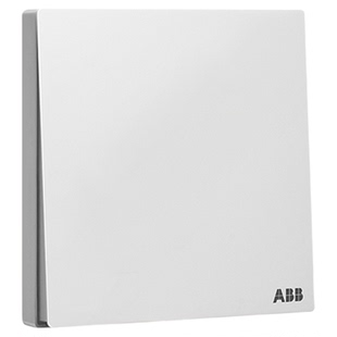 ABB德典一开单控开关 白灰金纯平无框面板阻燃防触电超薄设计
