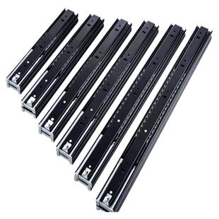 悍高抽屉轨道三节轨反弹免把手阻尼缓冲滑道静音 滚珠导轨家