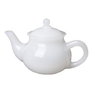 羊脂白玉茶壶水壶茶杯中老式大容量单个养生家用套装仿古真玉摆件