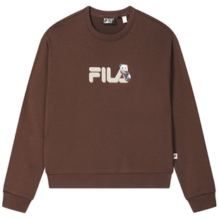 FILA斐乐熊猫工厂卫衣女2025秋季新款宽松百搭运动休闲上衣