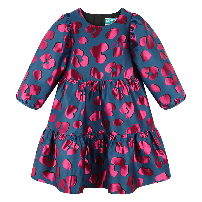 【季末特惠】 KENZO KIDS童装女童提花连衣裙K60544