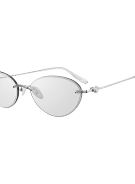 木九十无框钛合金轻薄椭圆太阳镜