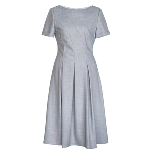 罗衣特别漂亮褶皱肌理感连衣裙女夏季宴会收腰大摆裙子08534