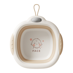 英氏新生婴儿洗脸盆折叠洗脸洗屁盆初生宝宝洗脚洗pp盆可折叠盆子