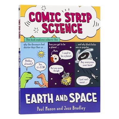 漫画科学地球与太空  Comic Strip Science  Earth and Space 英文原版科普绘本 英文趣味科普插画绘本英语拓展阅读进口书籍 平装