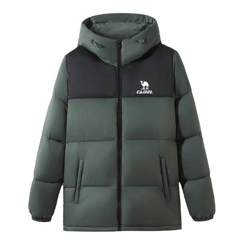 火热科技羽绒服连帽羽绒服骆驼