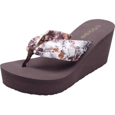 夏季兜底坡跟人字拖舒适