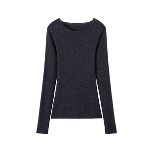 桐乡合盈 绒原2025秋冬新款圆领毛衣羊绒羊毛混纺针织打底衫内搭