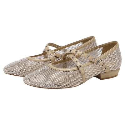 妙丽日常通勤网眼透气时尚平底鞋