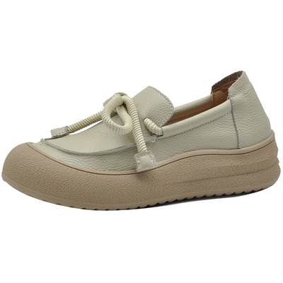 头层牛皮黑色小皮鞋，软底女鞋