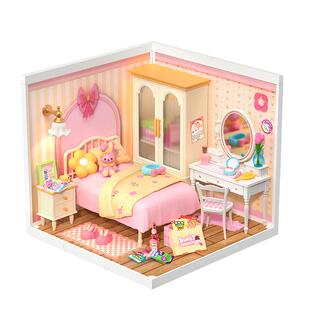 rolife若来超级世界积木拼装玩具模型diy小屋儿童生日礼物送女孩