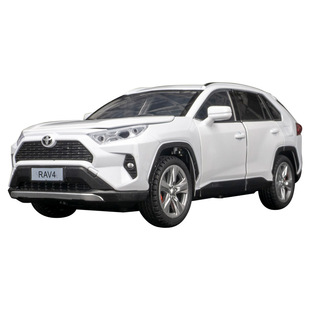 1:24仿真丰田荣放RAV4越野汽车合金汽车模型声光玩具车礼物摆件车